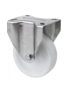 Rueda Fija Blanca de Acero Inoxidable -350 KG