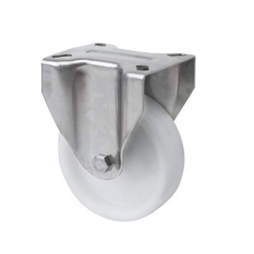 Rueda Fija Blanca de Acero Inoxidable -350 KG