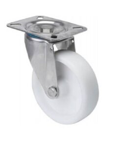 Rueda Giratoria Blanca de Acero Inoxidable - 400 KG