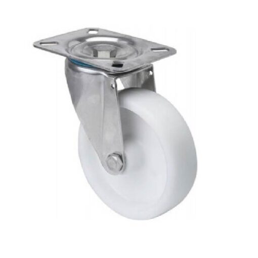 Rueda Giratoria Blanca de Acero Inoxidable - 400 KG